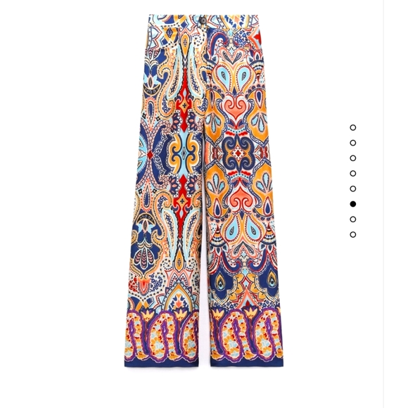 NWT Zara printed wide leg pants 👖 😍 - Picture 6 of 12